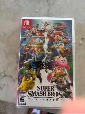 Nintendo Red and White Super Smash Bros. Ultimate Game Card